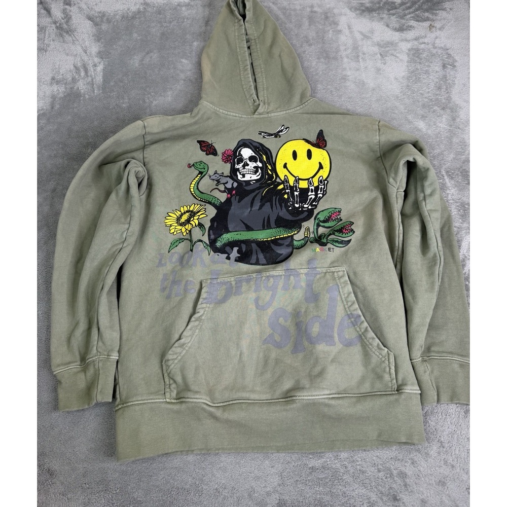 Chinatown Market On The Bright Side Hoodie Men's Size Large Green